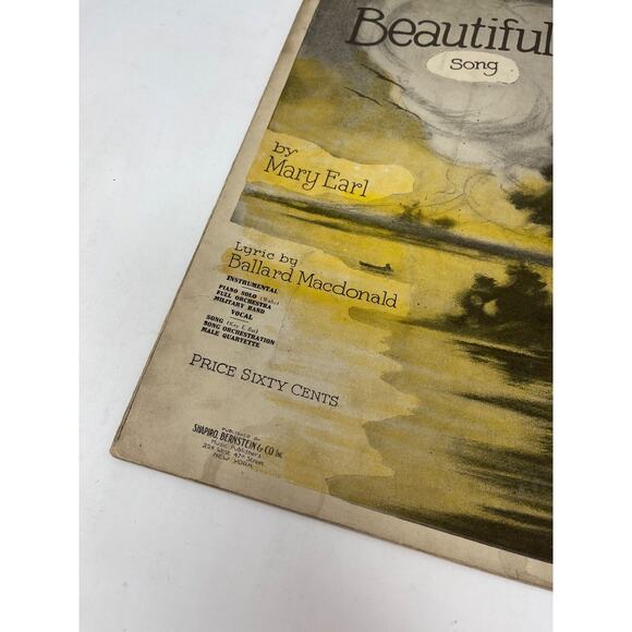 1918 Beautiful Ohio Song Sheet Music by Mary Earl - Picture 9 of 9